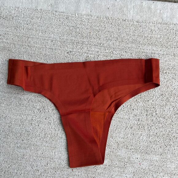 HAH by Free People Low Down Thong Panty Womens XS Bronze Low Rise Seamless NEW - Picture 4 of 6